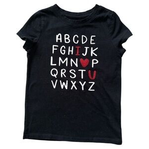 Custom made Alphabet I Love You little girls size 4/5